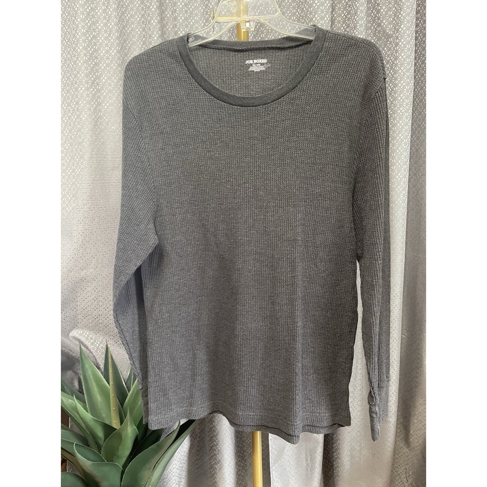 JOE BOXER Mens Gray 2XL Thermal Waffle knit Long Sleeve 42-44